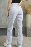 Red Casual Print Draw String Pocket Patchwork Regular Mid Waist Conventional Positioning Print Bottoms