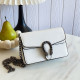 White Casual snake Patchwork Chains Zipper Bags