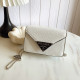 White Casual Solid Color Patchwork Chains Bags
