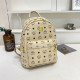 Beige Street Letters Rivets Patchwork Zipper Bags