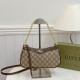 Brown Casual Letters Patchwork Chains Zipper Bags