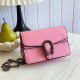 Pink Casual snake Patchwork Chains Zipper Bags