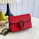 Red Casual snake Patchwork Chains Zipper Bags