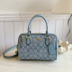 Sky Blue Casual Letters Patchwork Zipper Bags