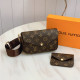 Brown Casual Letters Patchwork Adjustable Bags