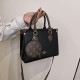 Black Brown Casual Letters Patchwork Adjustable Bags