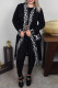 Black Casual Patchwork Pocket Cardigan Hooded Outerwear