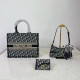 Black White Casual Letters Embroidered Contrast Bags