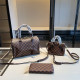 Black Brown Daily Plaid Patchwork Zipper Contrast Bags