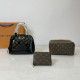 Black Casual Letters Patchwork Zipper Bags