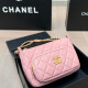 Pink Casual Solid Color Patchwork Chains Zipper Bags