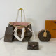 Brown Casual Street Letters Patchwork Bags