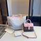 Pink Daily Plaid Patchwork Contrast Bags