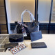Black Daily Letters Embossed Bags