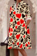 Leopard Print Casual Print Pocket Buckle Patchwork Shirt Collar Shirt Dresses
