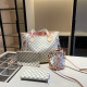 White Grey Casual Plaid Patchwork Contrast Bags
