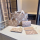 Khaki Casual Letters Patchwork Contrast Bags