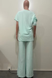 Red Casual Solid Color Patchwork Oblique Collar Long Sleeve Two Pieces