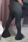 Light Gray Casual Solid Color Patchwork Bodycon Speaker Patchwork Bottoms
