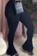 Black Casual Solid Color Patchwork Bodycon Speaker Patchwork Bottoms