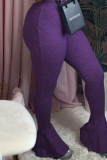 Light Gray Casual Solid Color Patchwork Bodycon Speaker Patchwork Bottoms