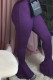 Purple Casual Solid Color Patchwork Bodycon Speaker Patchwork Bottoms