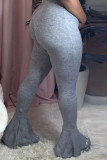 Light Gray Casual Solid Color Patchwork Bodycon Speaker Patchwork Bottoms