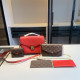 Red Casual Letters Embossed Adjustable Bags