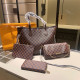 Black Brown Casual Plaid Patchwork Contrast Bags