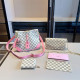 White Grey Street Plaid Patchwork Zipper Contrast Bags