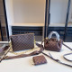 Black Brown Daily Plaid Patchwork Chains Contrast Bags