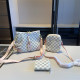 White Grey Casual Plaid Patchwork Zipper Contrast Bags