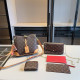 Brown Daily Letters Patchwork Zipper Contrast Bags