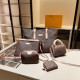 Apricot Brown Casual Letters Patchwork Zipper Contrast Bags