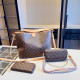 Brown Casual Letters Patchwork Bags