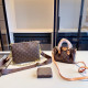 Brown Casual Letters Patchwork Chains Bags