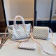 White Grey Casual Plaid Patchwork Contrast Bags