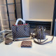 Black Brown Casual Plaid Patchwork Contrast Bags