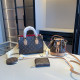 Brown Casual Draw String Patchwork Contrast Bags