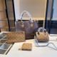 Brown Street Letters Patchwork Contrast Bags