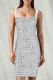 White Sexy Solid Color Patchwork Backless Hot Drill Sling Dresses