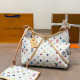Multicolor Casual Letters Gradient Patchwork Contrast Bags