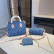 The cowboy blue Casual Letters Distressed Chains Bags