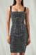 Black Sexy Solid Color Patchwork Backless Hot Drill Sling Dresses