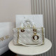 White Celebrities Solid Color Patchwork Metal Accessories Trim Texture Bags