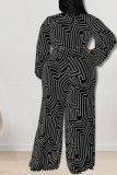 Red Casual Print Bandage Patchwork V Neck Plus Size Jumpsuits