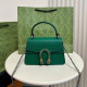Ink Green Casual Solid Color Patchwork Metal Accessories Trim Bags
