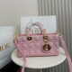 Pink Celebrities Solid Color Patchwork Metal Accessories Trim Texture Bags