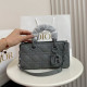 Dark Blue Gray Daily Solid Color Zipper Texture Bags