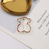 Gold Daily Rhinestone Decor Brooch